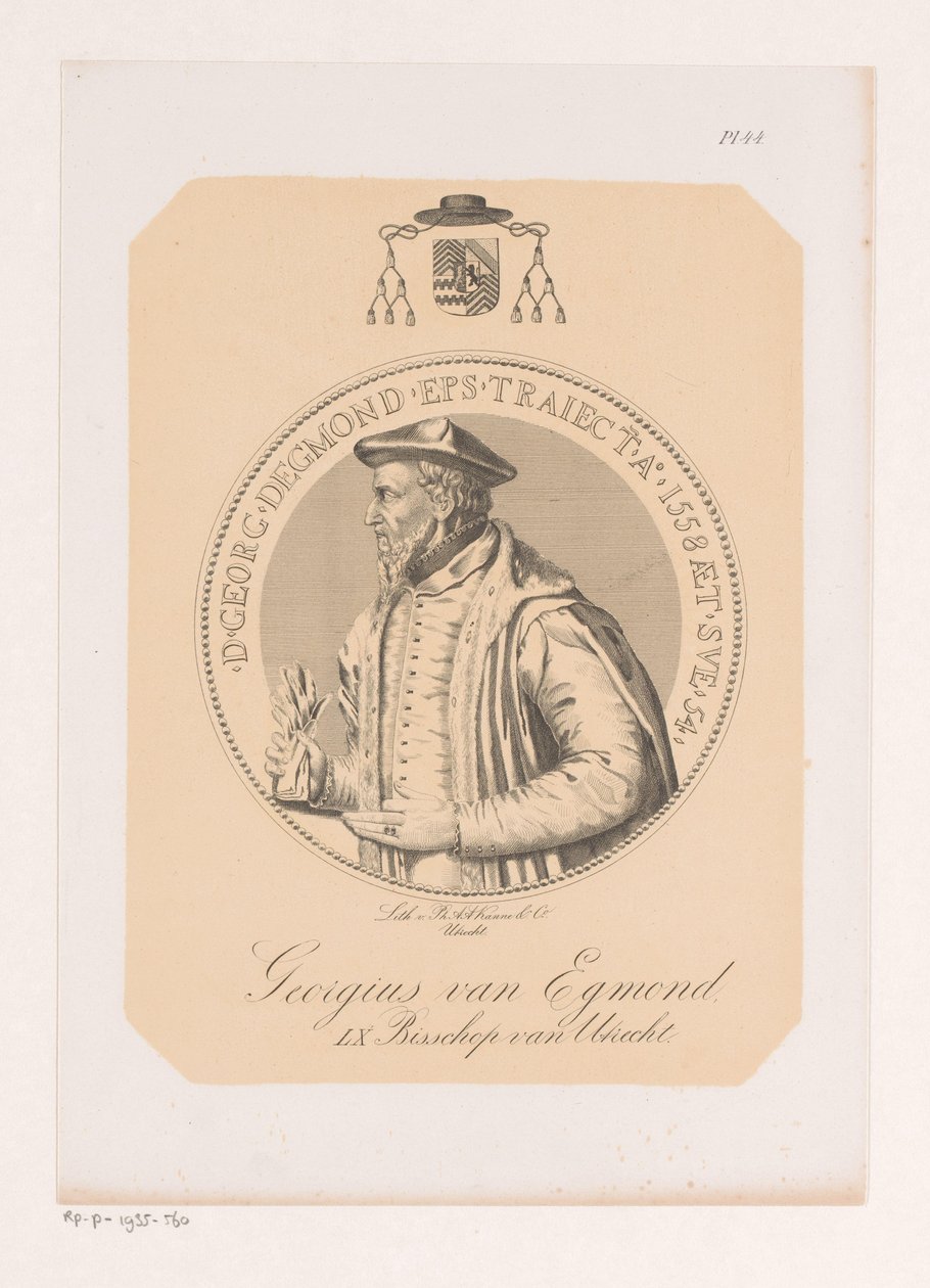 Portret van George van Egmont door Philippus Anthonius Alexander Kanne (attributed to)