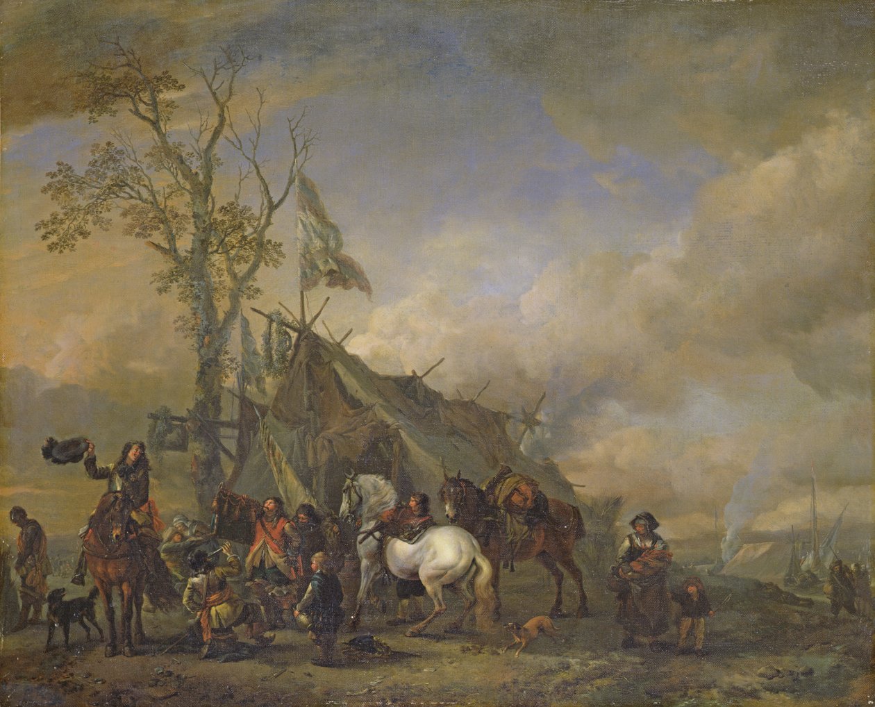 Vertrek van de Ruiters door Philips Wouwerman