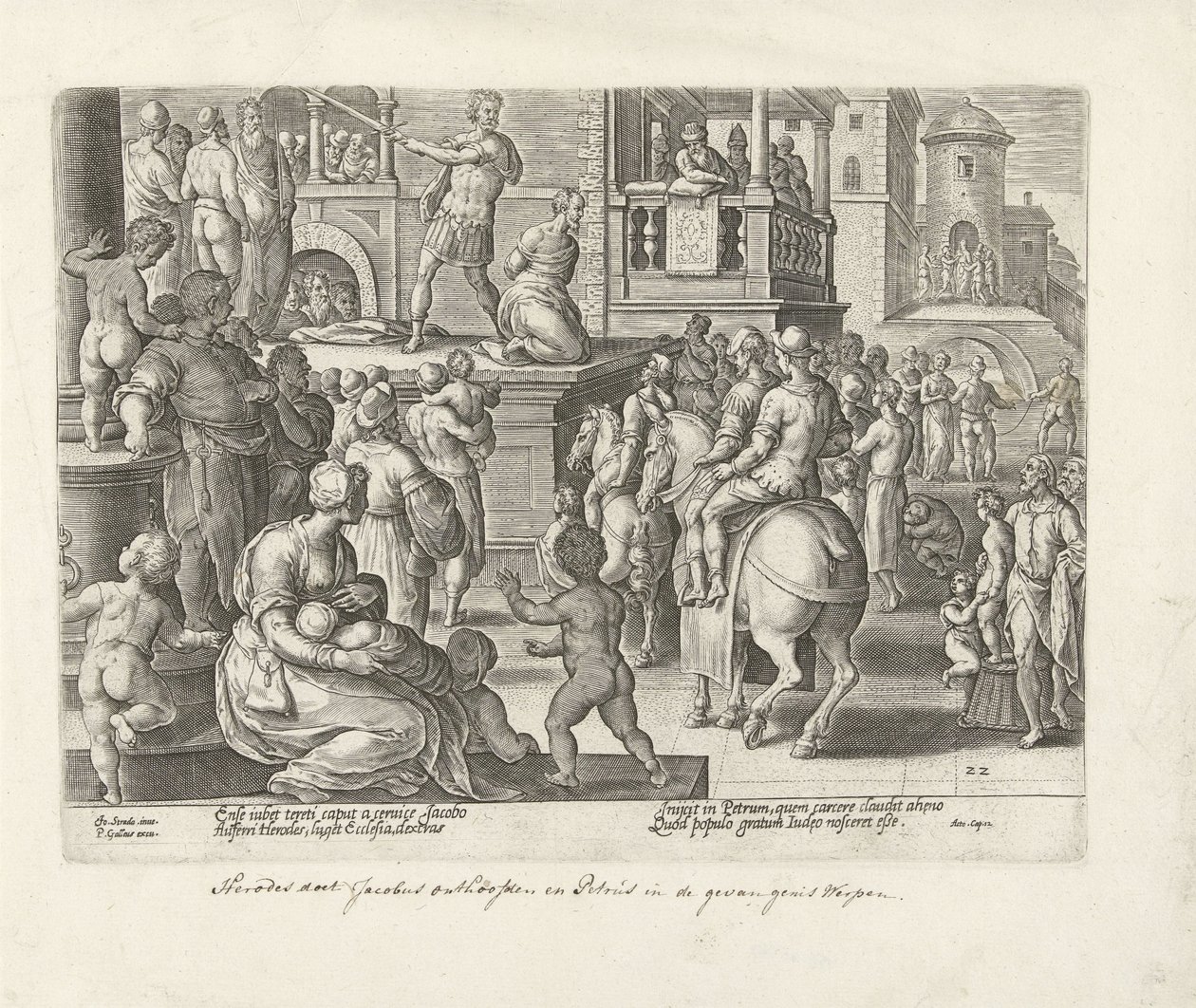 Onthoofding van Jakobus de Meerdere door Philips Galle (possibly)