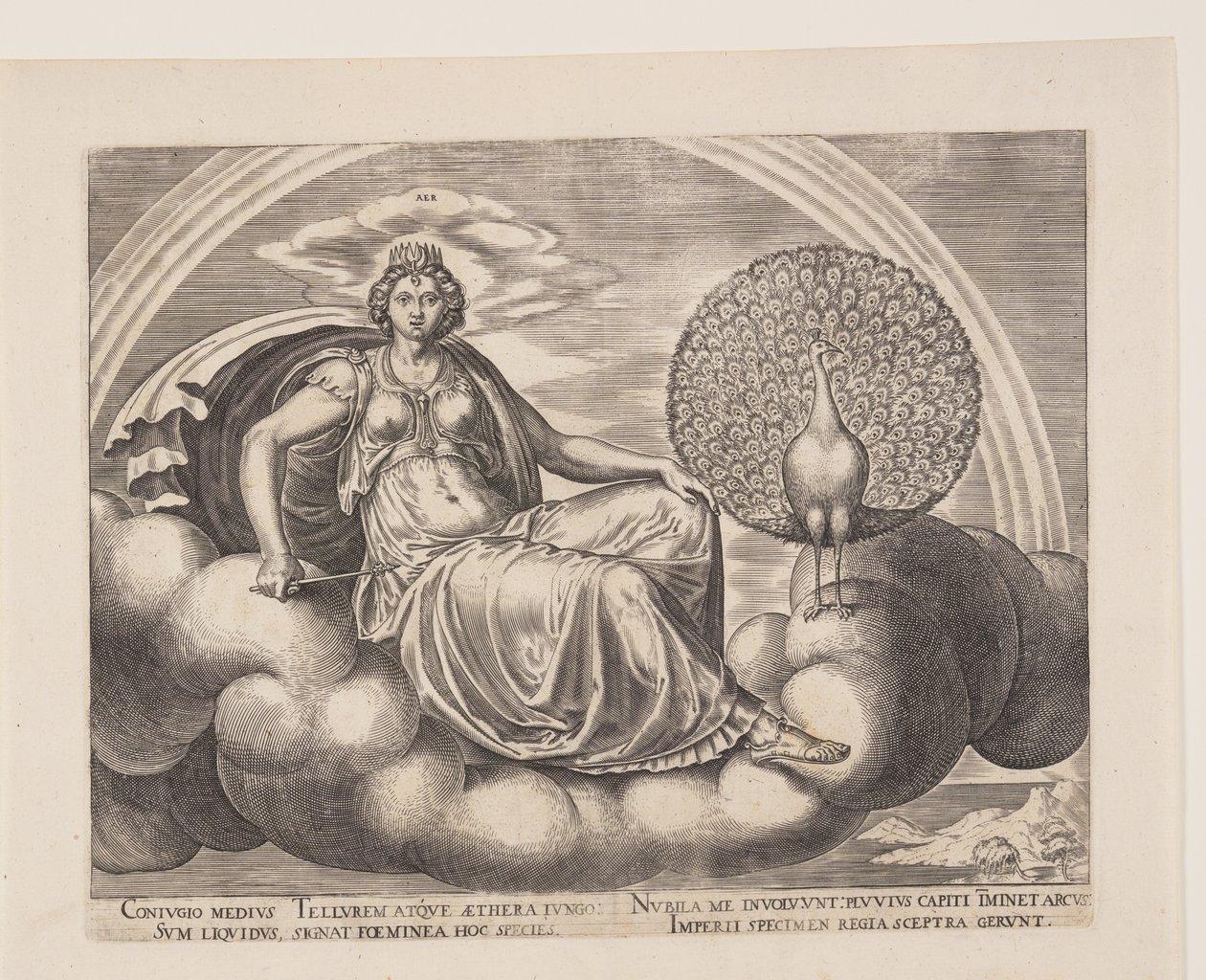 Lucht, uit De vier elementen door Philips Galle