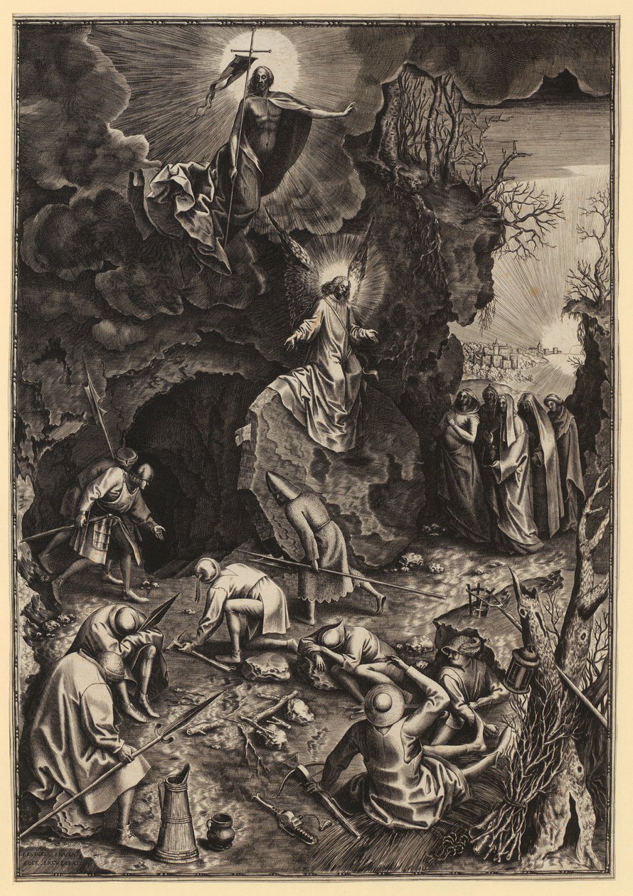 Verrijzenis van Christus door Philips Galle