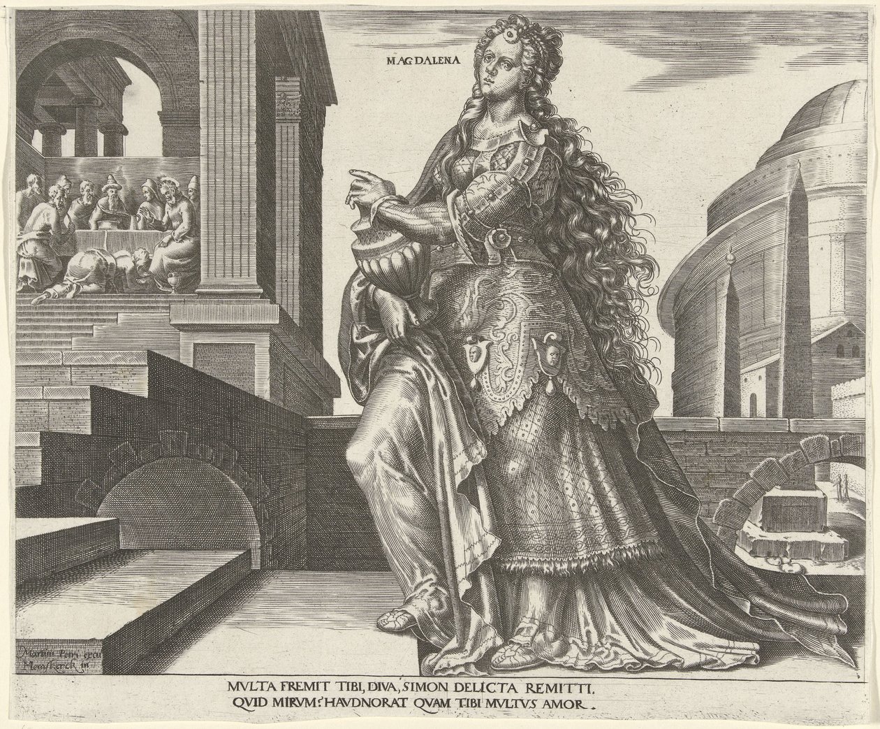 Maria Magdalena door Philips Galle