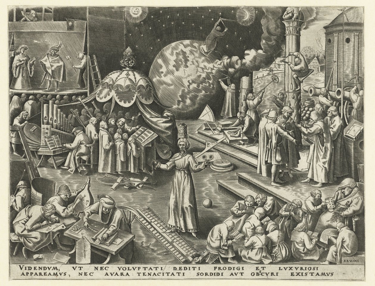 Matigheid (Temperantia) door Philips Galle