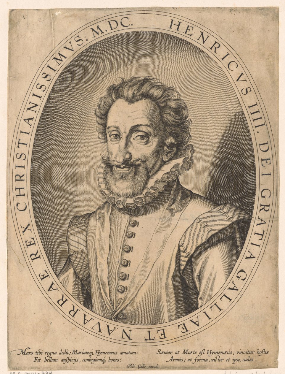 Portret van Hendrik IV, koning van Frankrijk door Philips Galle