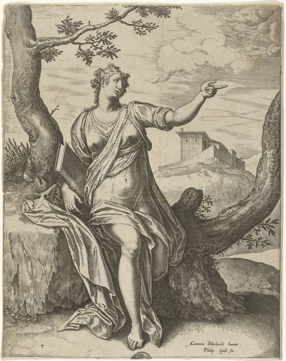 Sibille van Cumae door Philips Galle