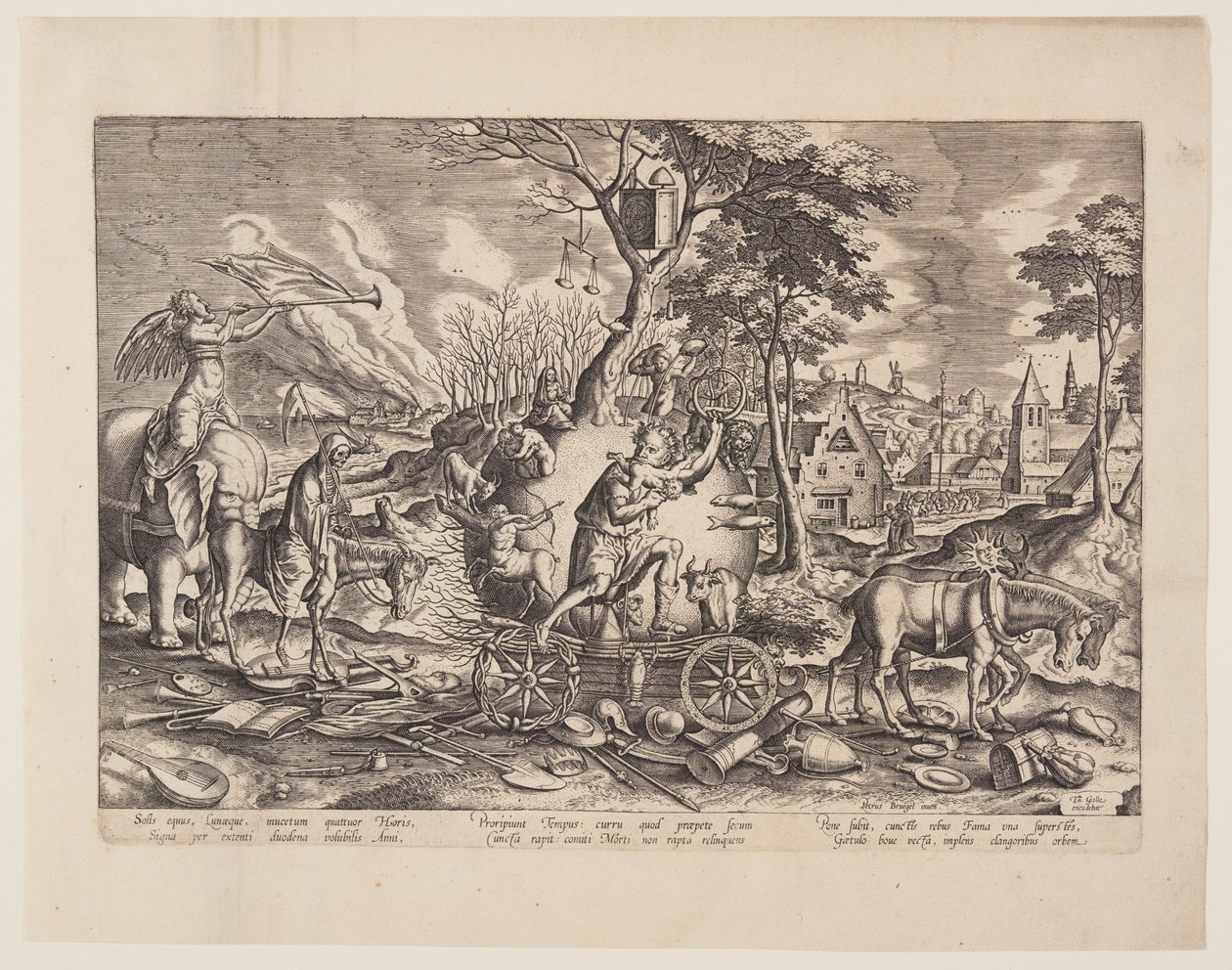 De triomf van de tijd door Philips Galle