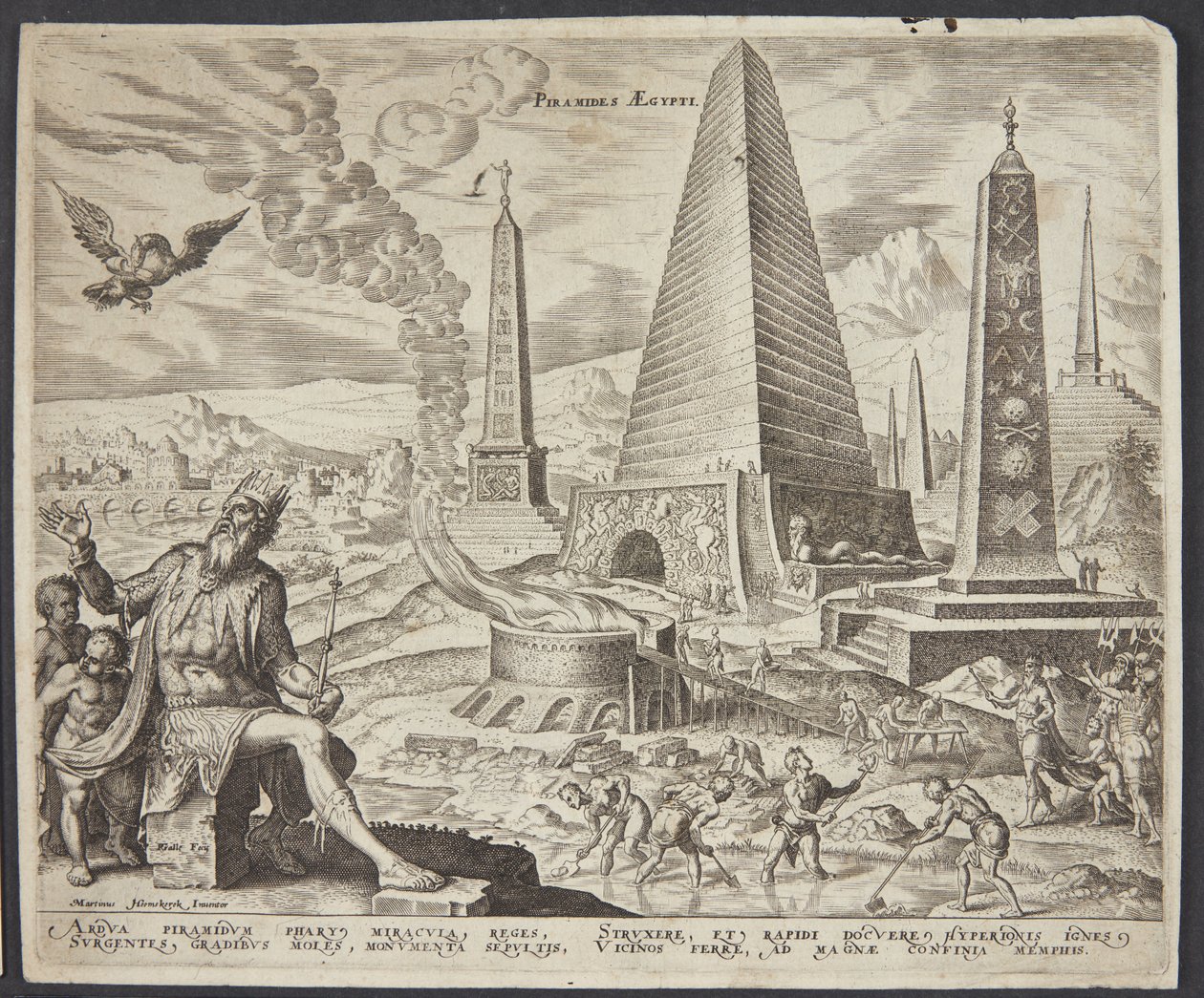 De piramides van Egypte door Philips Galle