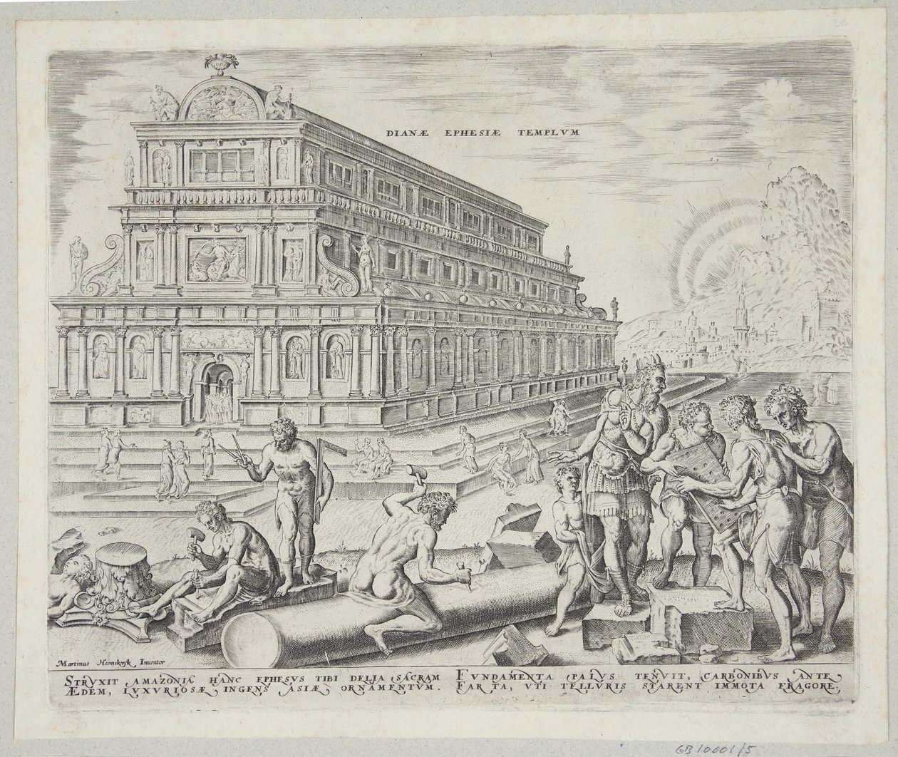 De tempel van Diana in Efeze door Philips Galle