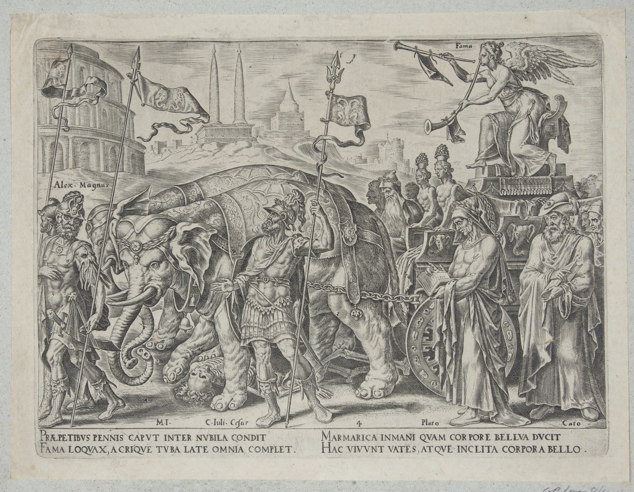 De triomf van de roem door Philips Galle