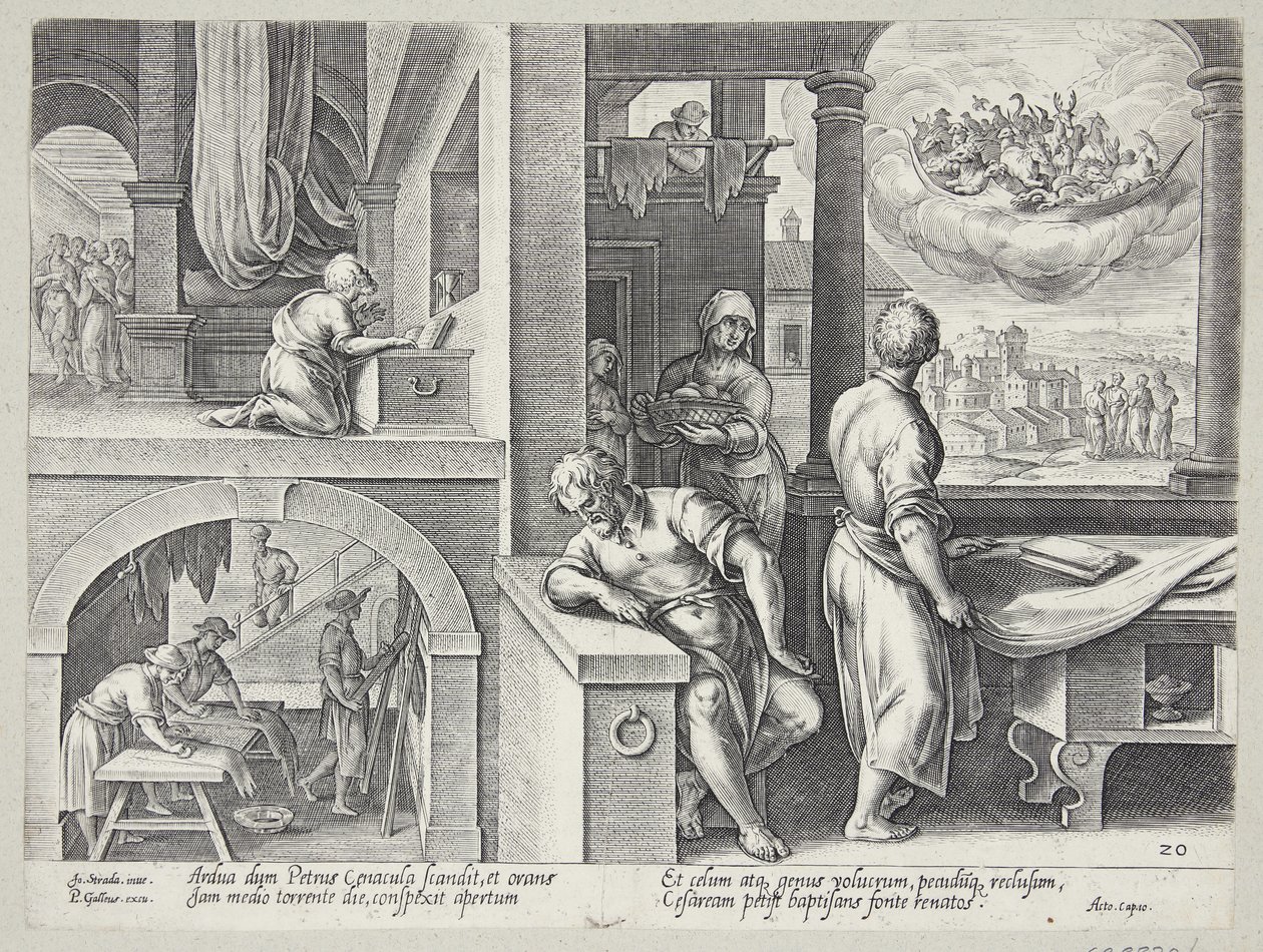 De visioen van Sint Petrus door Philips Galle