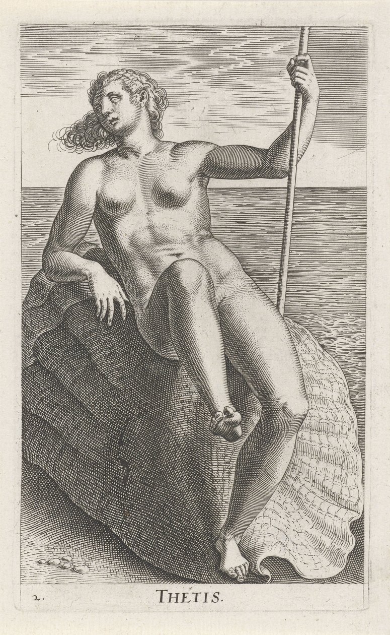 Waternimf Thetis door Philips Galle