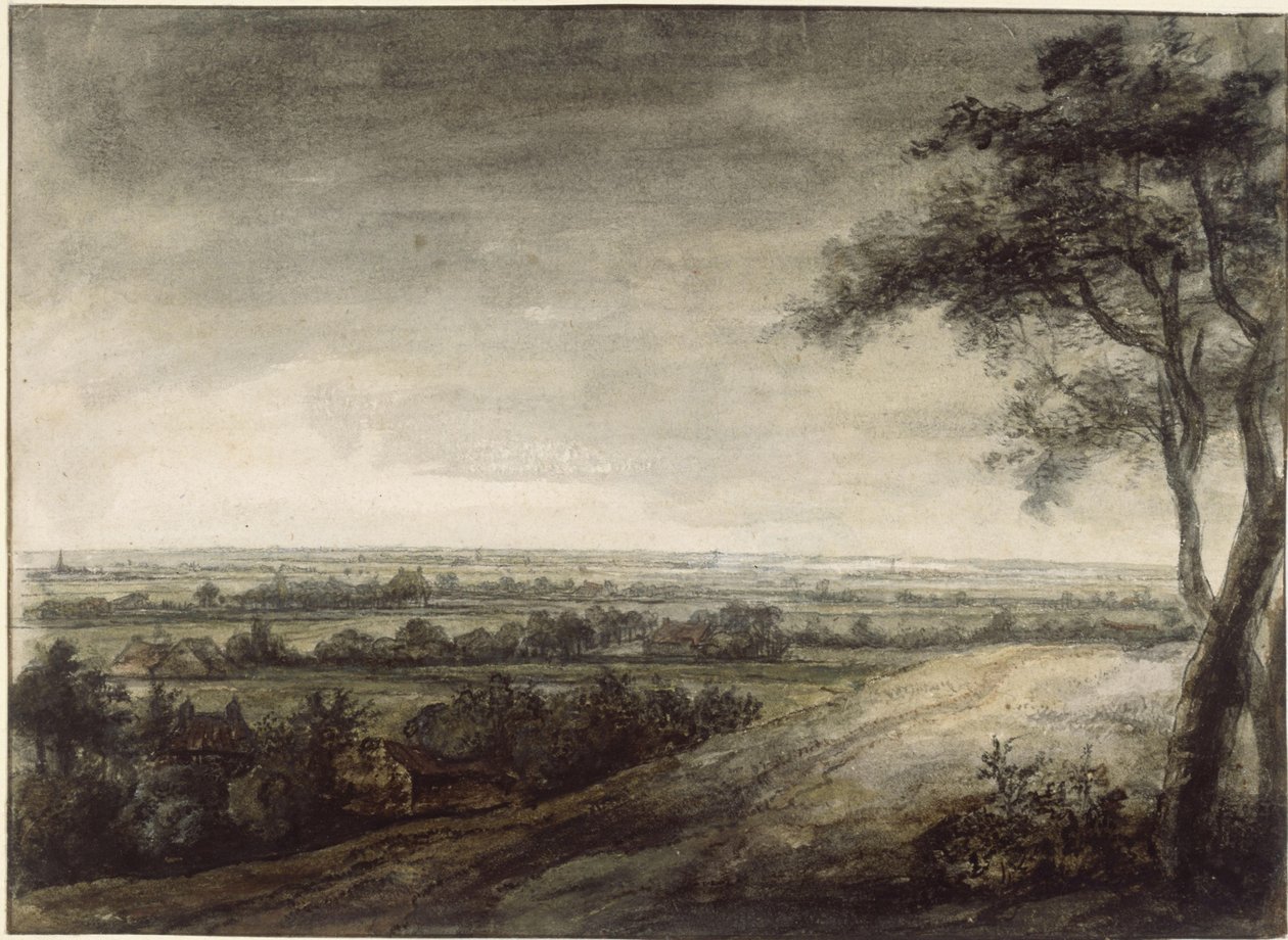 Uitzicht op een weids landschap door Philips Koninck