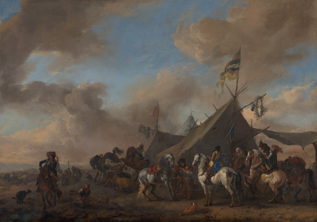 Legerkamp door Philips Wouwerman