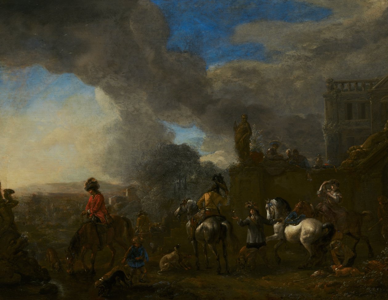 Valkerij door Philips Wouwerman