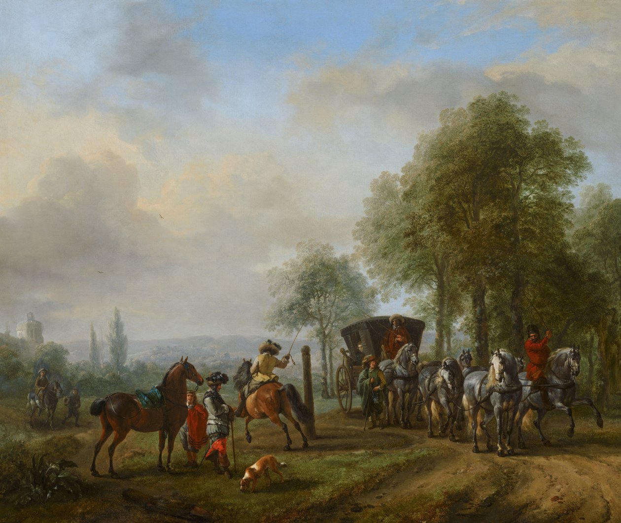 De rijschool door Philips Wouwerman