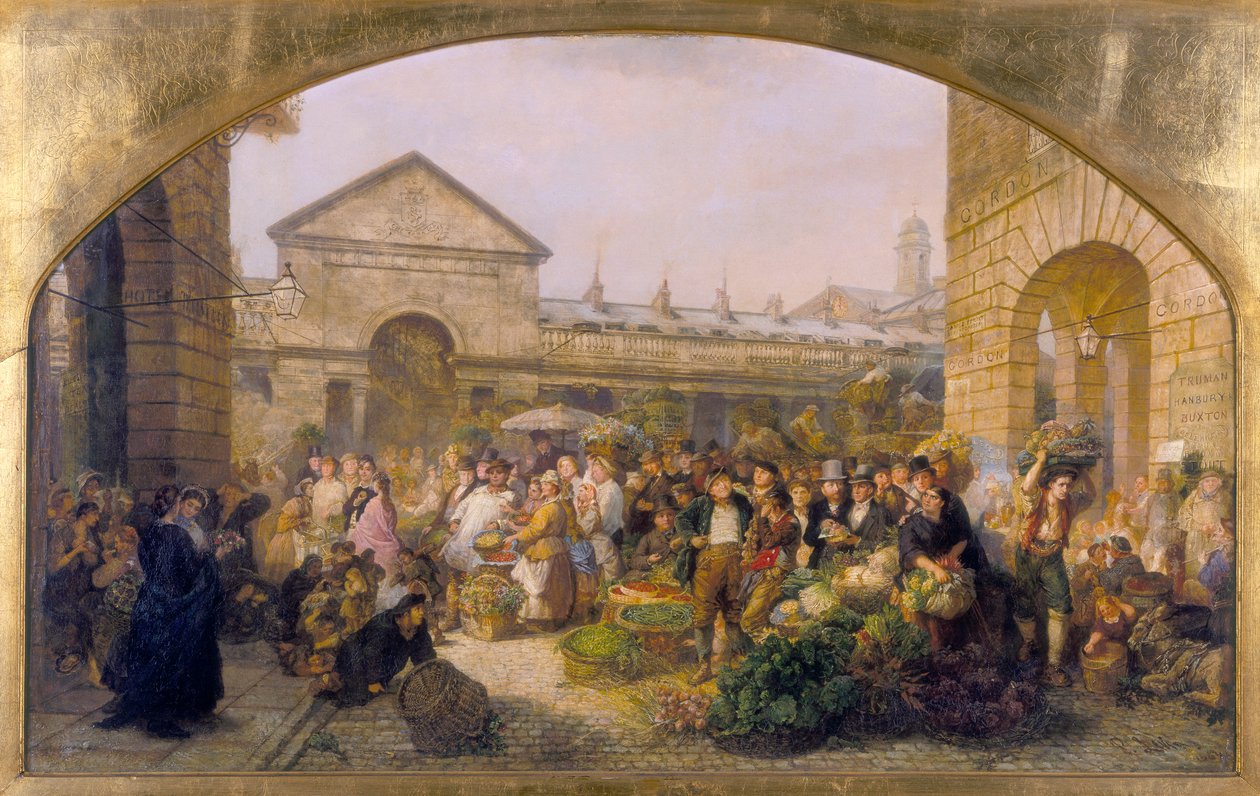 Covent Garden Markt, 1864 door Phoebus Levin