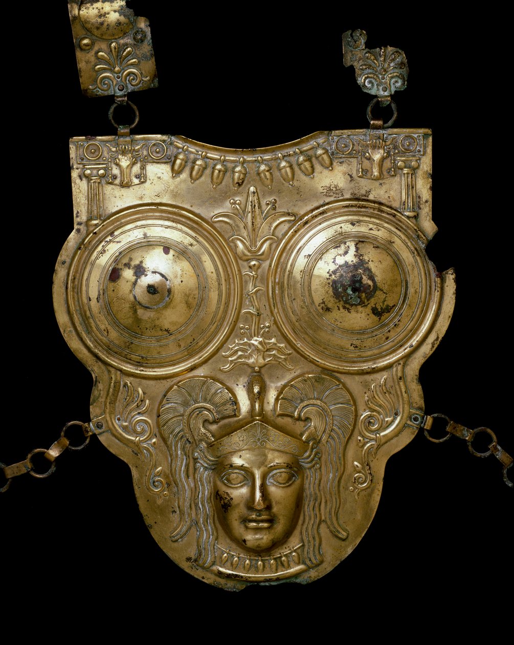Fenicische beschaving: goud bronzen oorlogsschip van Ksour-es-Saf. 3e-2e eeuw v.Chr. door Phoenician