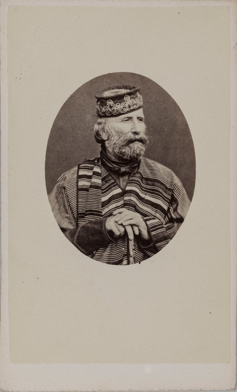 Portret van Giuseppe Garibaldi 1807-1882, 1882 door Photo studio Alessandro Pavia.