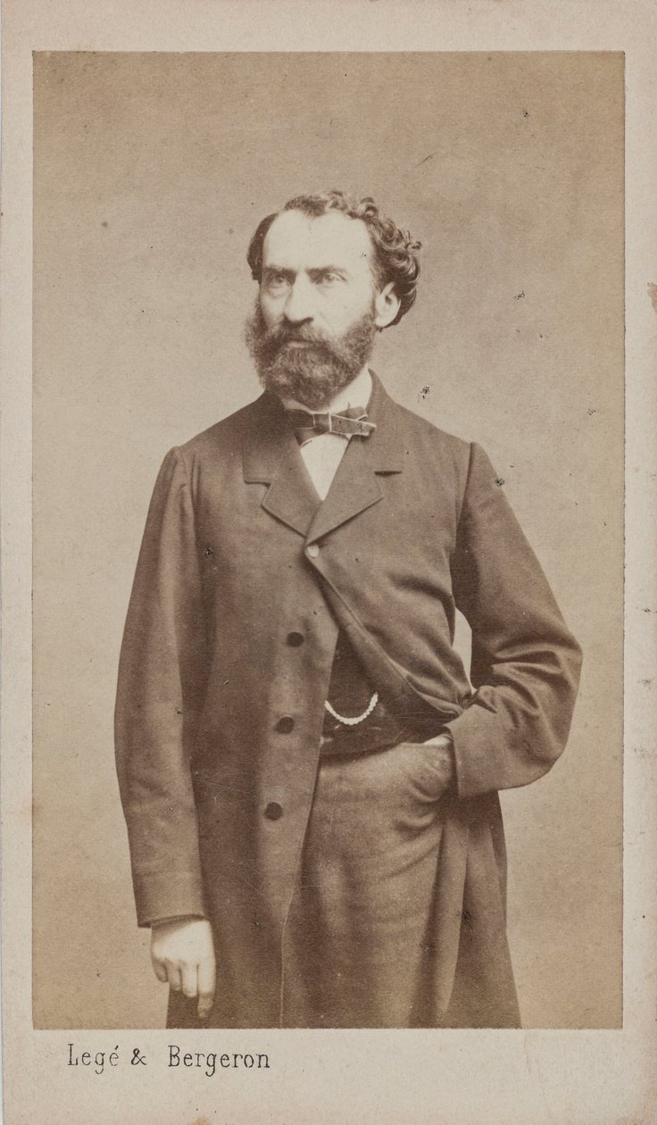 Portret van de componist Prosper Pascal 1825-1880, ca. 1875 door Photo studio Legé and Bergeron.