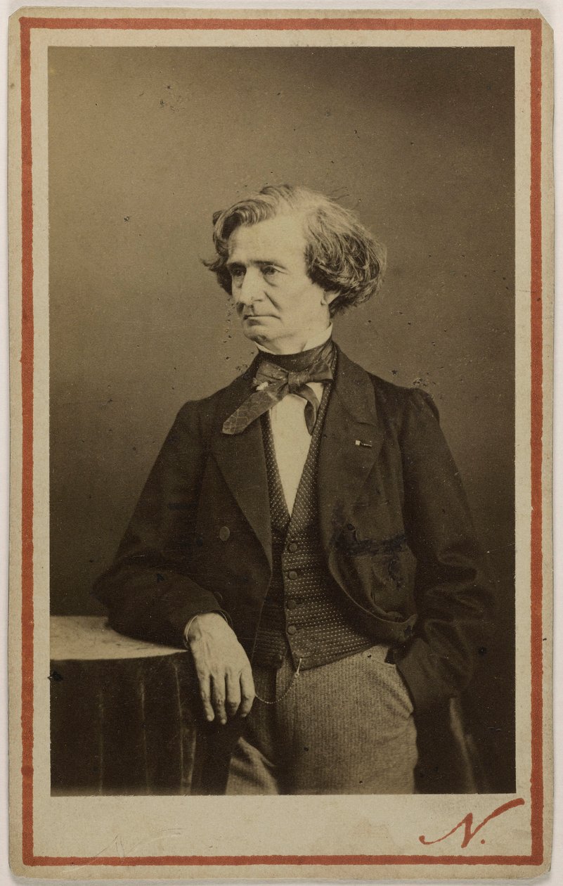 Portret van de componist Hector Berlioz 1803-1869, ca. 1860 door Photo studio Nadar.
