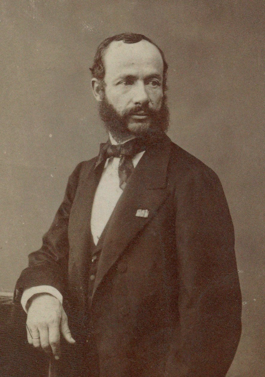 Portret van de violist en componist Henri Vieuxtemps 1820-1881, 1870s door Photo studio Nadar.