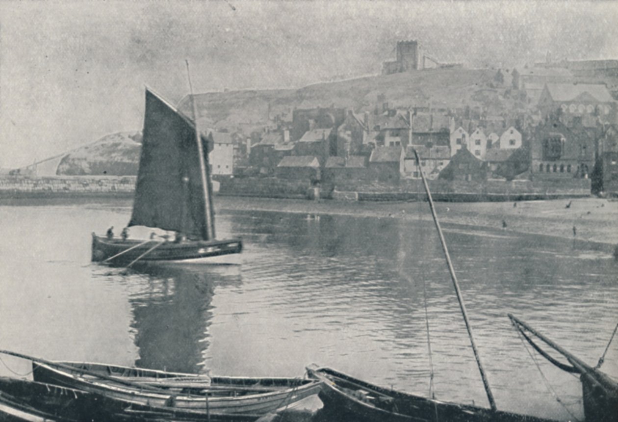 Haven van Whitby door Photochrom Co Ltd of London