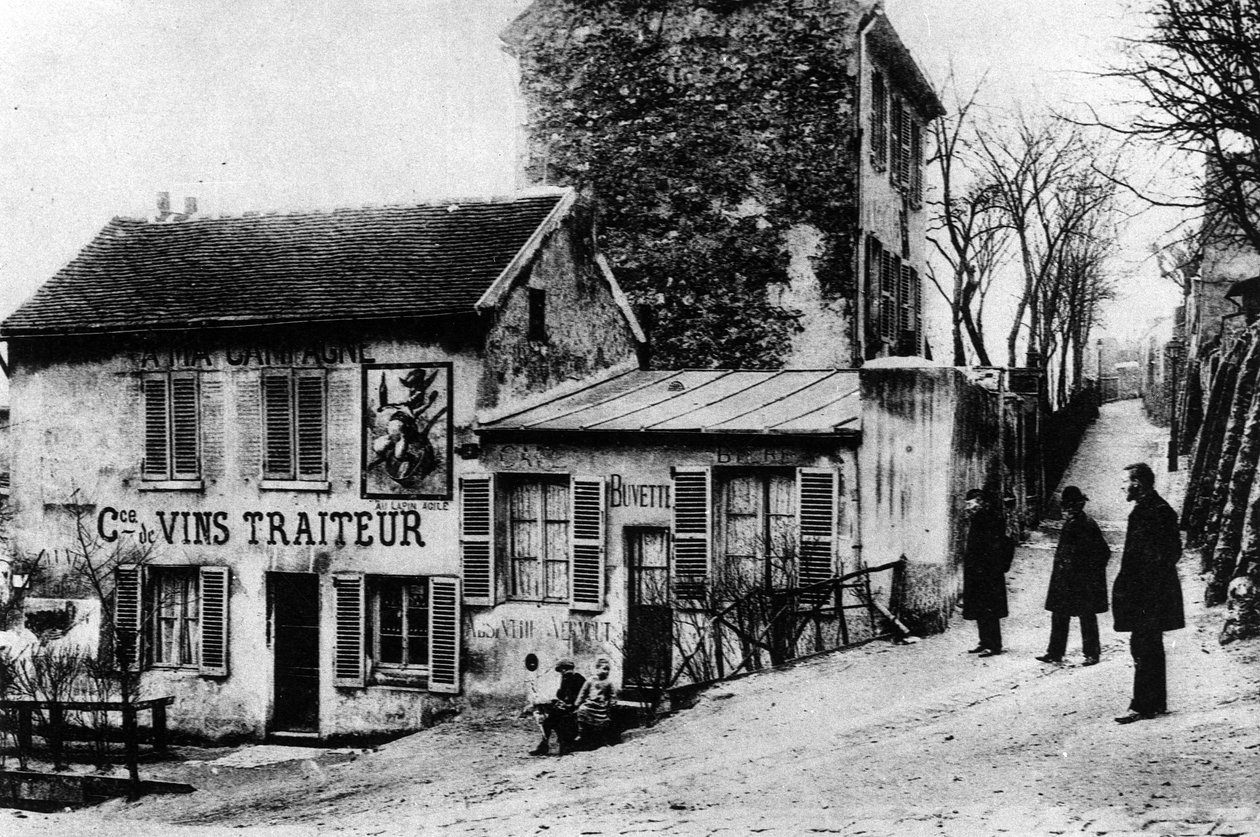 Cabaret des Assasins, le Cabaret du Lapin Agile, Rue des Saules door Photographer French