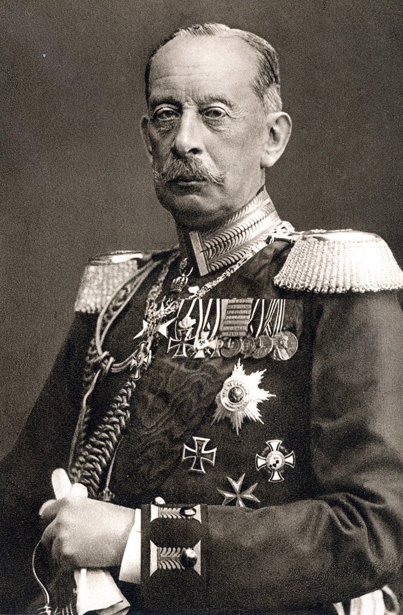 Alfred von Schlieffen (z/w foto) door Photographer German
