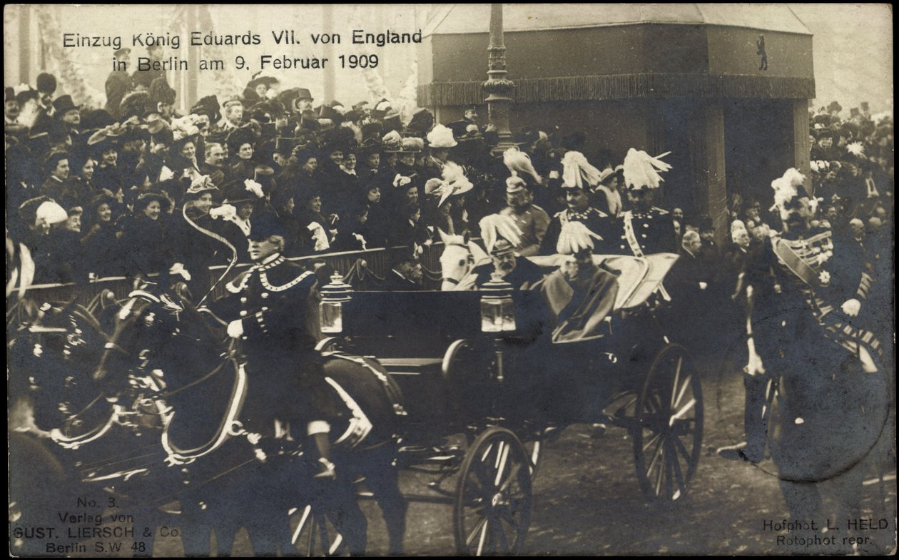Koning Eduard VII van Engeland in Berlijn, 9 februari 1909 door Photographer German