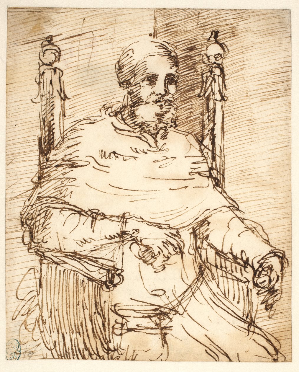 Portret van Paus Julius II, naar Raphael door Pier Francesco Mola