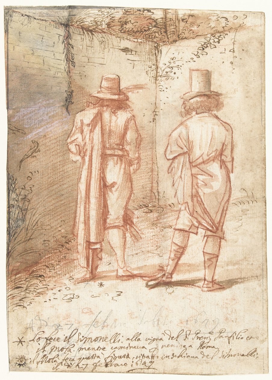 Portretten van Pier Francesco Mola en Niccolò Simonelli door Pier Francesco Mola