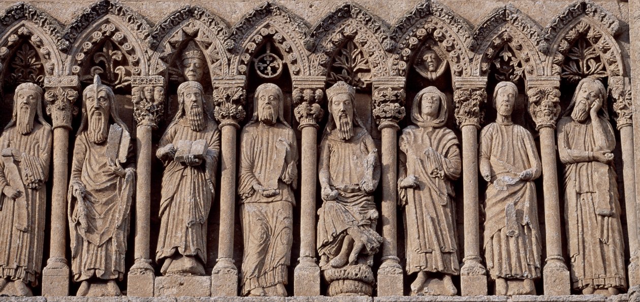Spanje, Castilië en León, Kathedraal van Santa Maria, Fries met Oudtestamentische figuren door Blaise Nicolas Le Sueur