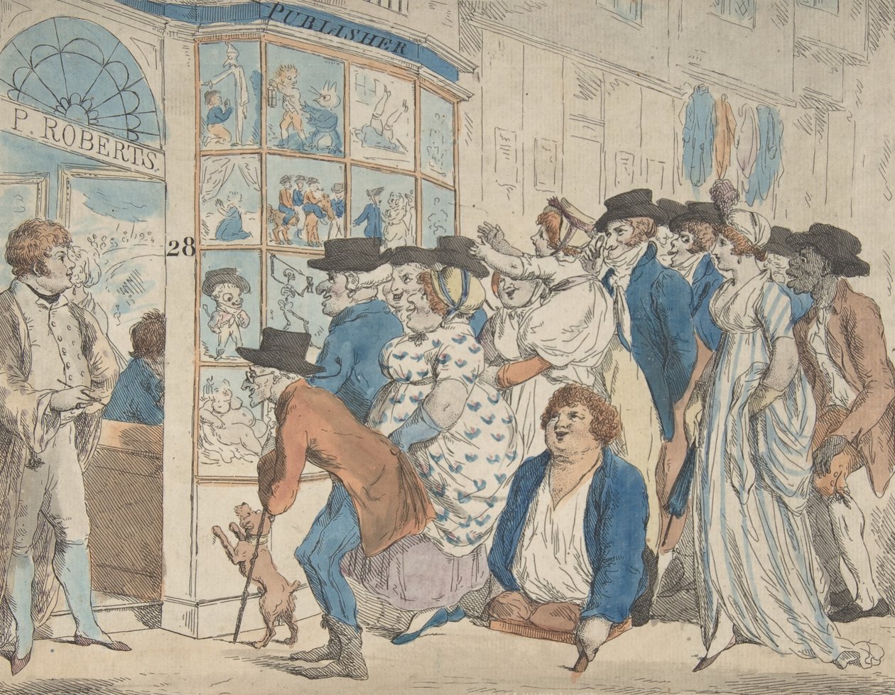 Karikatuurwinkel van Piercy Roberts, 28 Middle Row, Holborn door Piercy Roberts