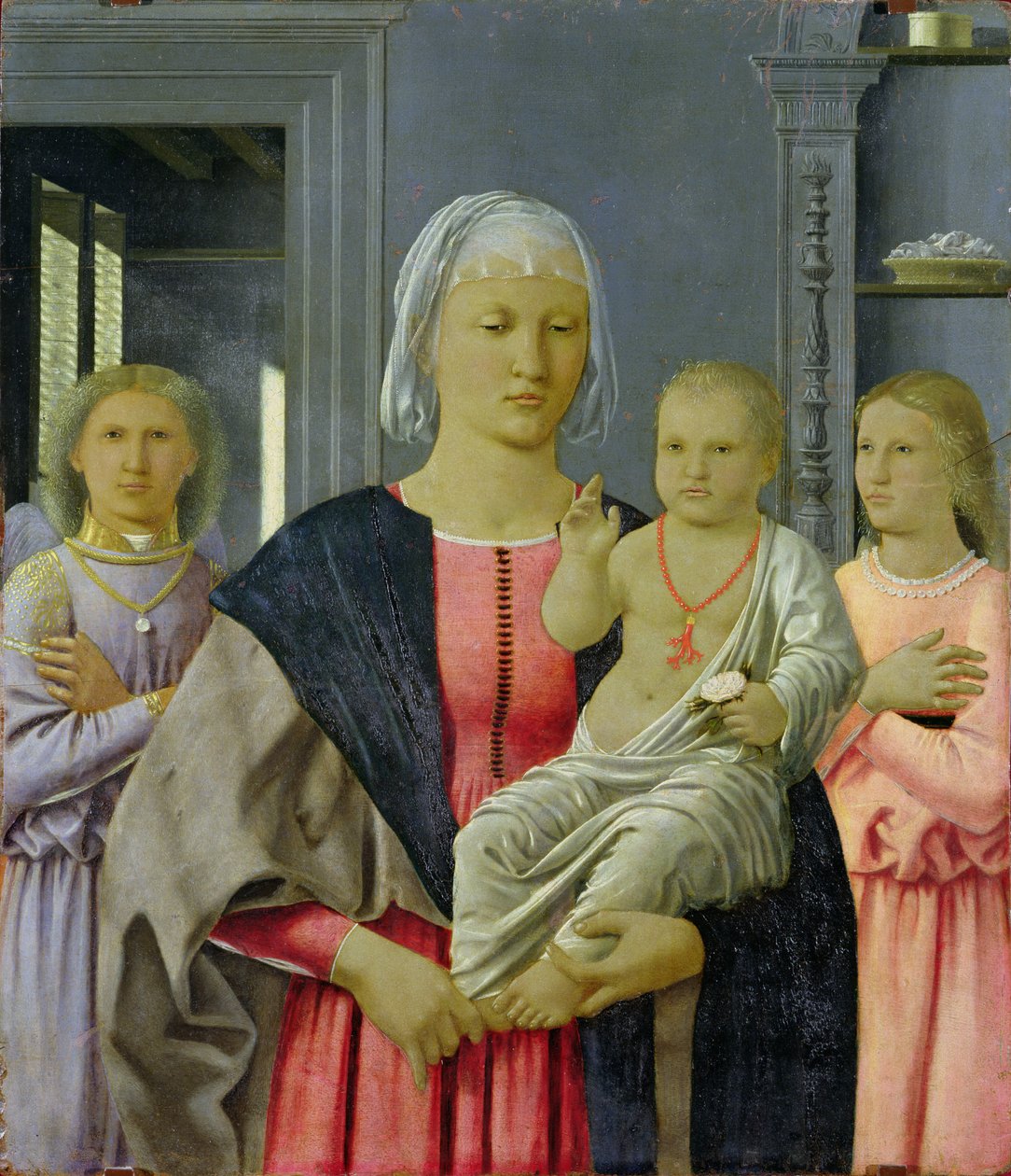 Madonna van Senigallia met Kind en Twee Engelen, c.1470 door Piero della Francesca