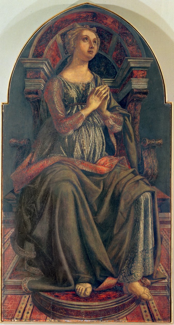 Hoop, uit een serie panelen die de deugden uitbeelden, ontworpen voor de Raadskamer van de Koopmansgildehal, 1469 door Piero del Pollaiolo