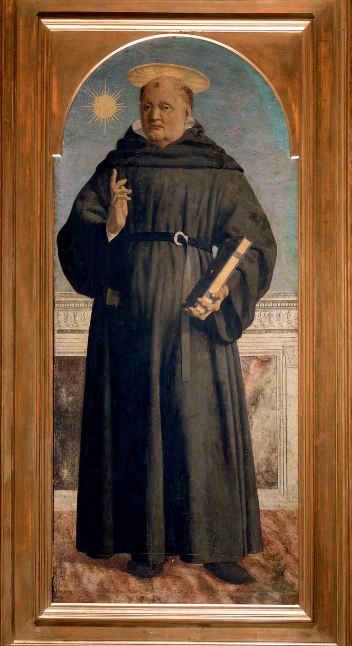 Polyptiek van Sint-Augustinus: Sint-Nicolaas van Tolentino door Piero della Francesca