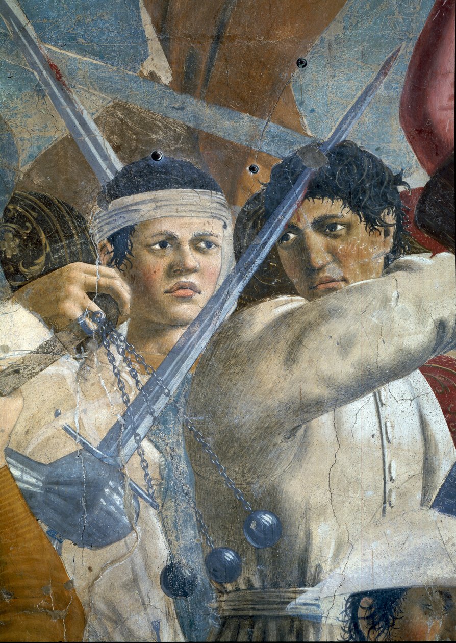 De Legende van het Ware Kruis, de Overwinning van Heraclius en de Executie van Chosroes (detail) door Piero della Francesca