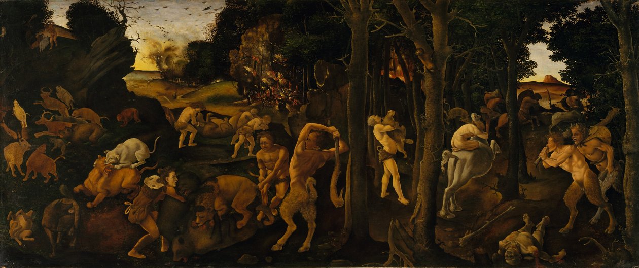 Een jachtscène, ca. 1494-1500 door Piero di Cosimo
