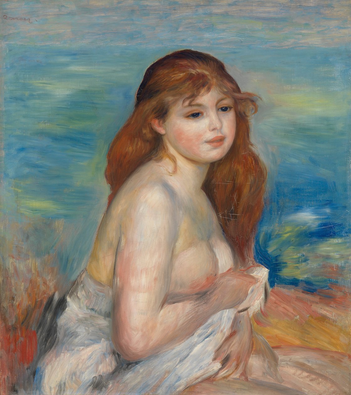 Na het bad door Pierre-Auguste Renoir