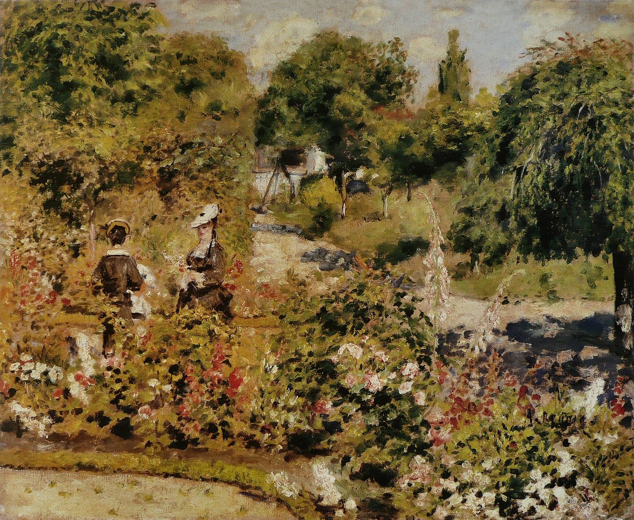 Tuin in Fontenay door Pierre Auguste Renoir
