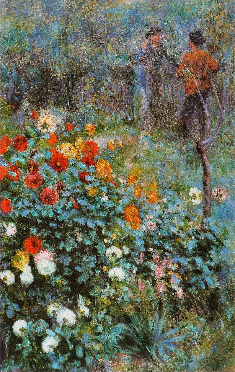 Tuin van de rue Cortot door Pierre Auguste Renoir