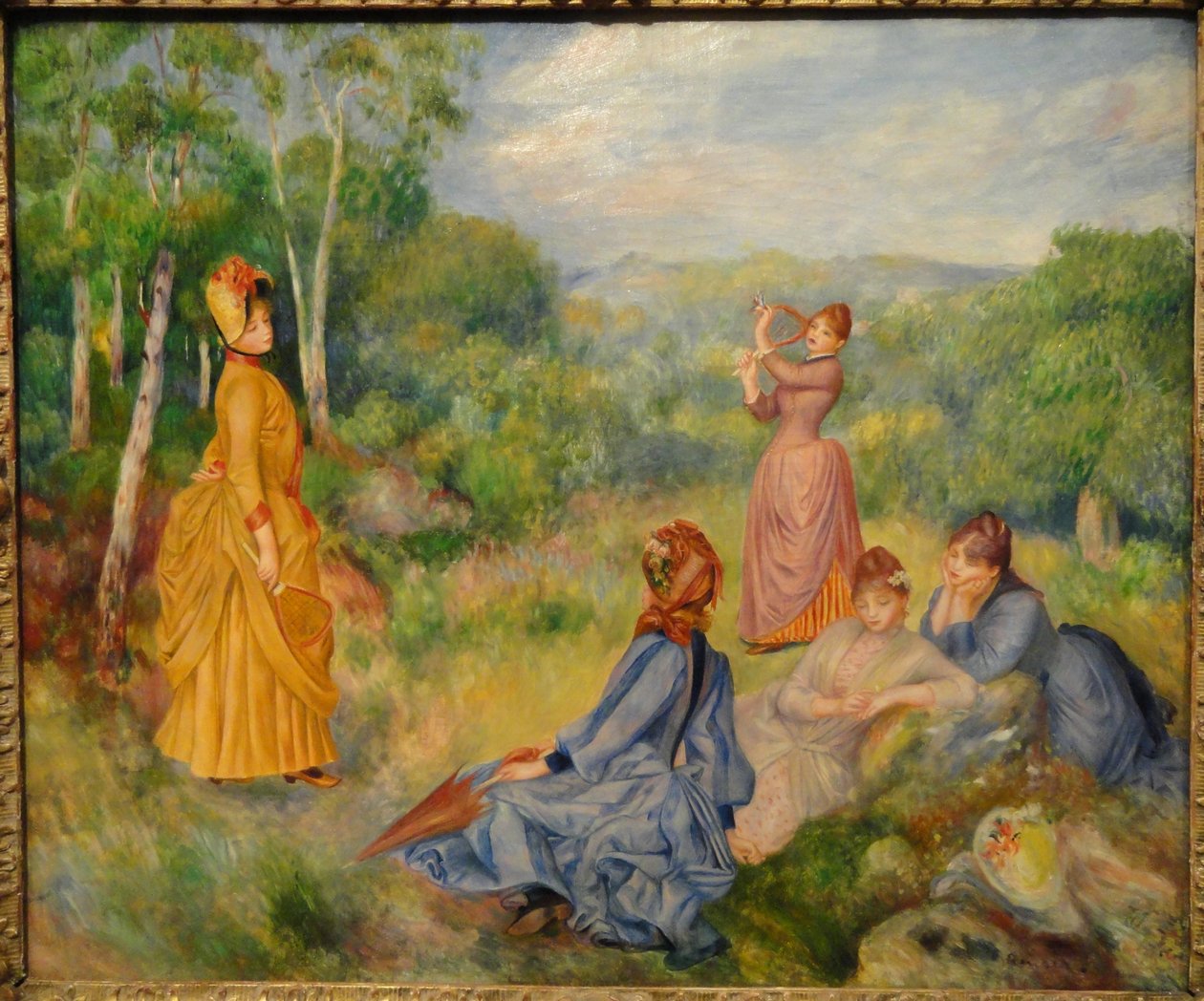 Meisjes die volant spelen door Pierre Auguste Renoir
