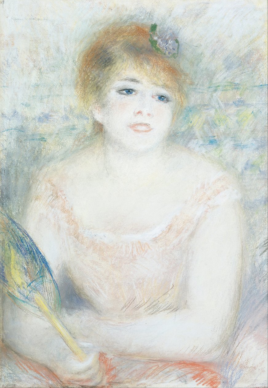 Juffrouw Jeanne Samary door Pierre-Auguste Renoir
