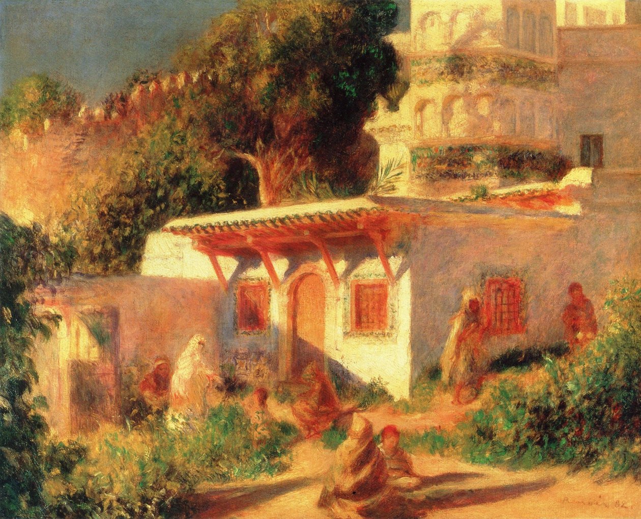 Moskee in Algiers door Pierre Auguste Renoir