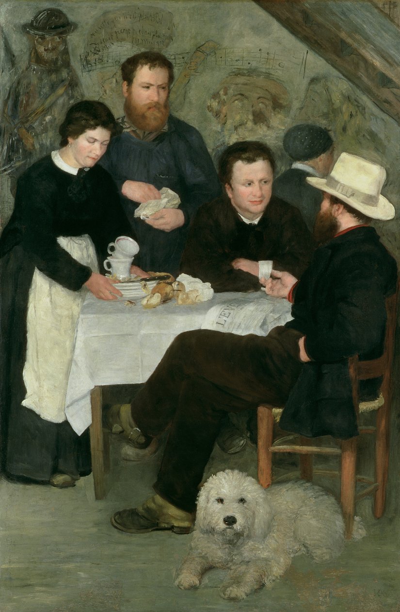 Taverne van Moeder Anthony, 1866 door Pierre Auguste Renoir