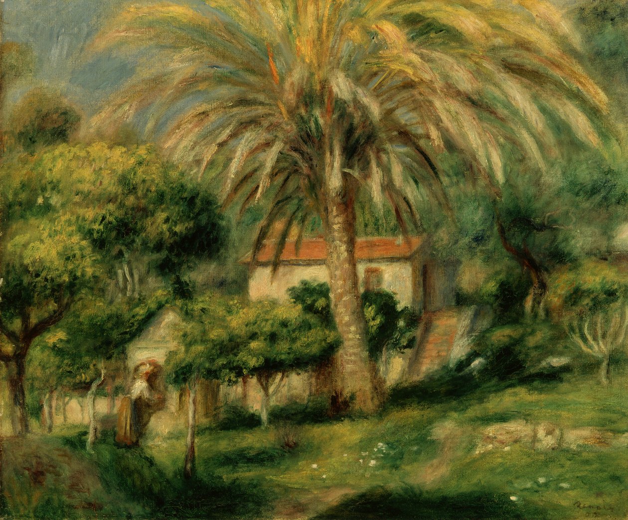 Palmbomen, 1902 door Pierre Auguste Renoir