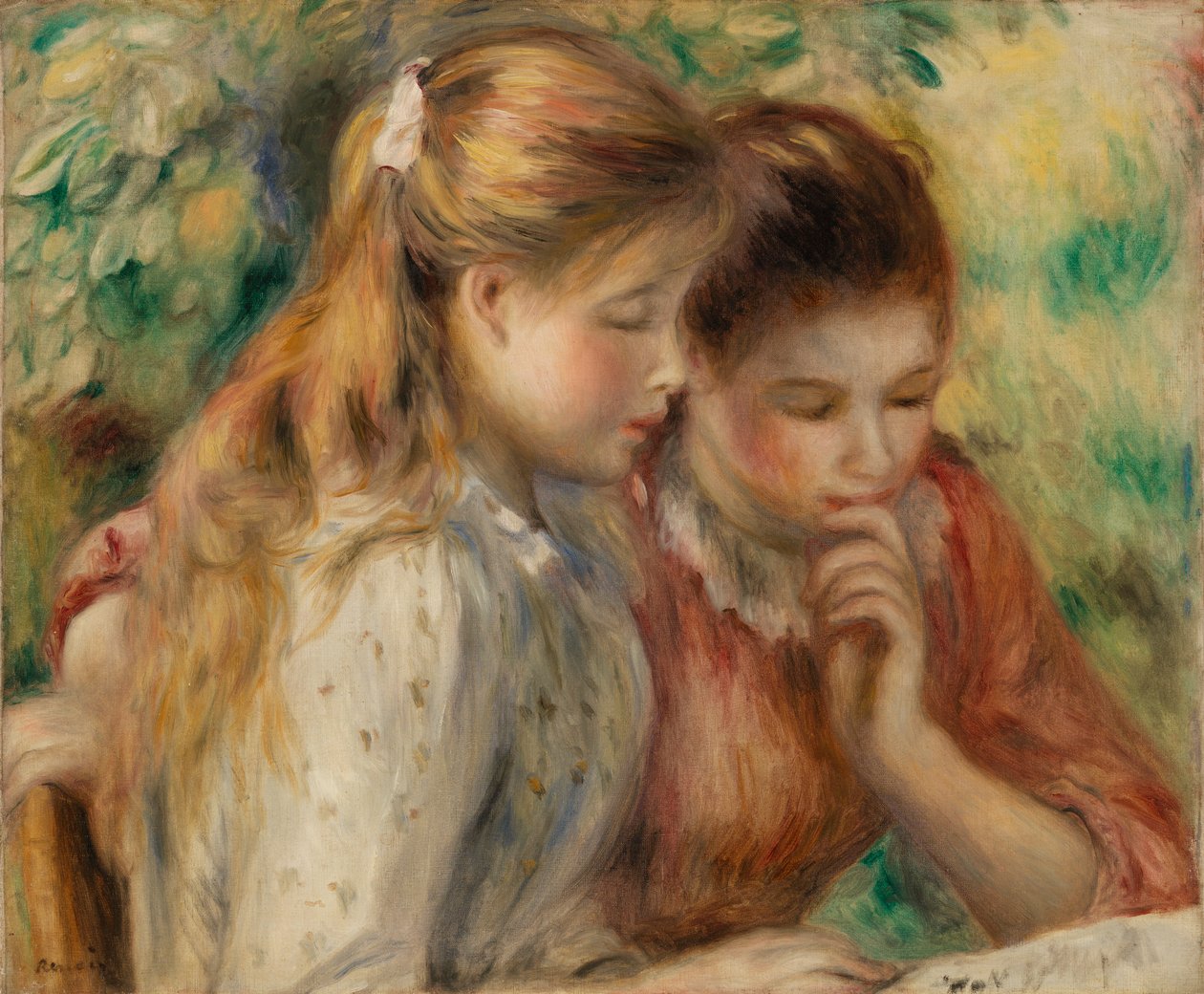 Lezen door Pierre-Auguste Renoir