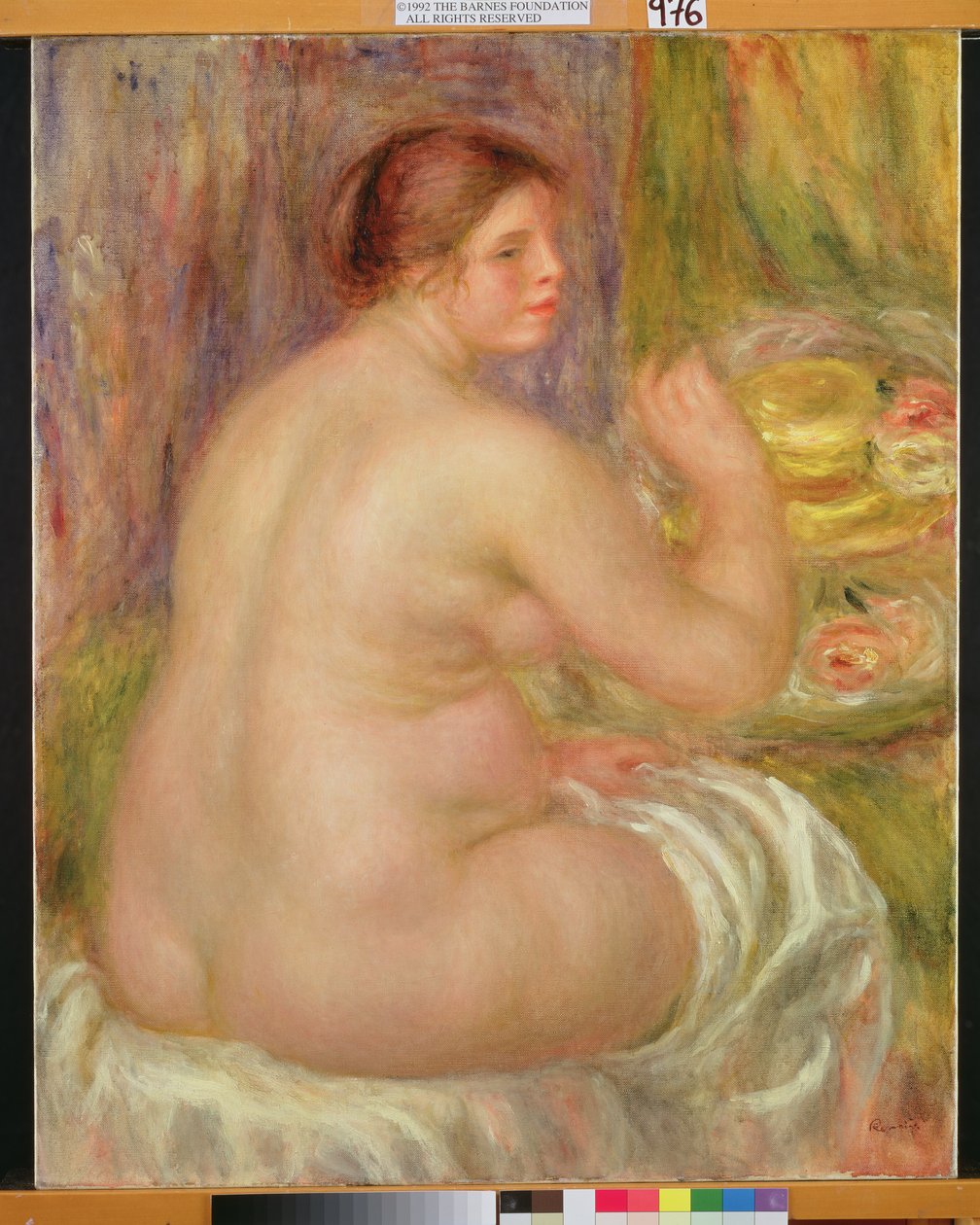 Zittende naakt, de zwangere vrouw door Pierre Auguste Renoir