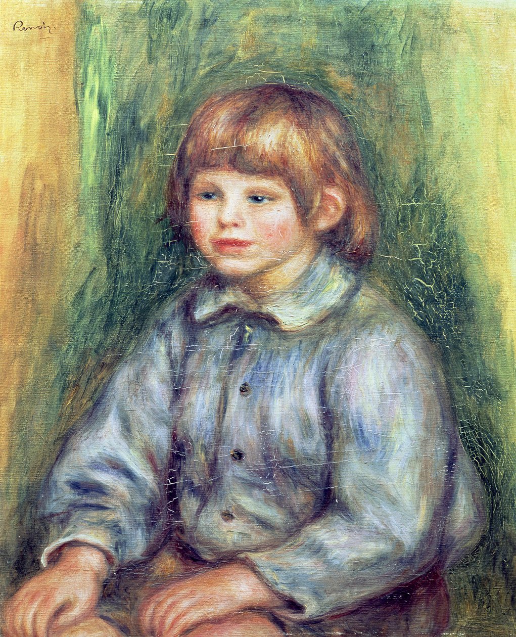 Zittend portret van Claude Renoir (1901-81) 1905-08 door Pierre Auguste Renoir