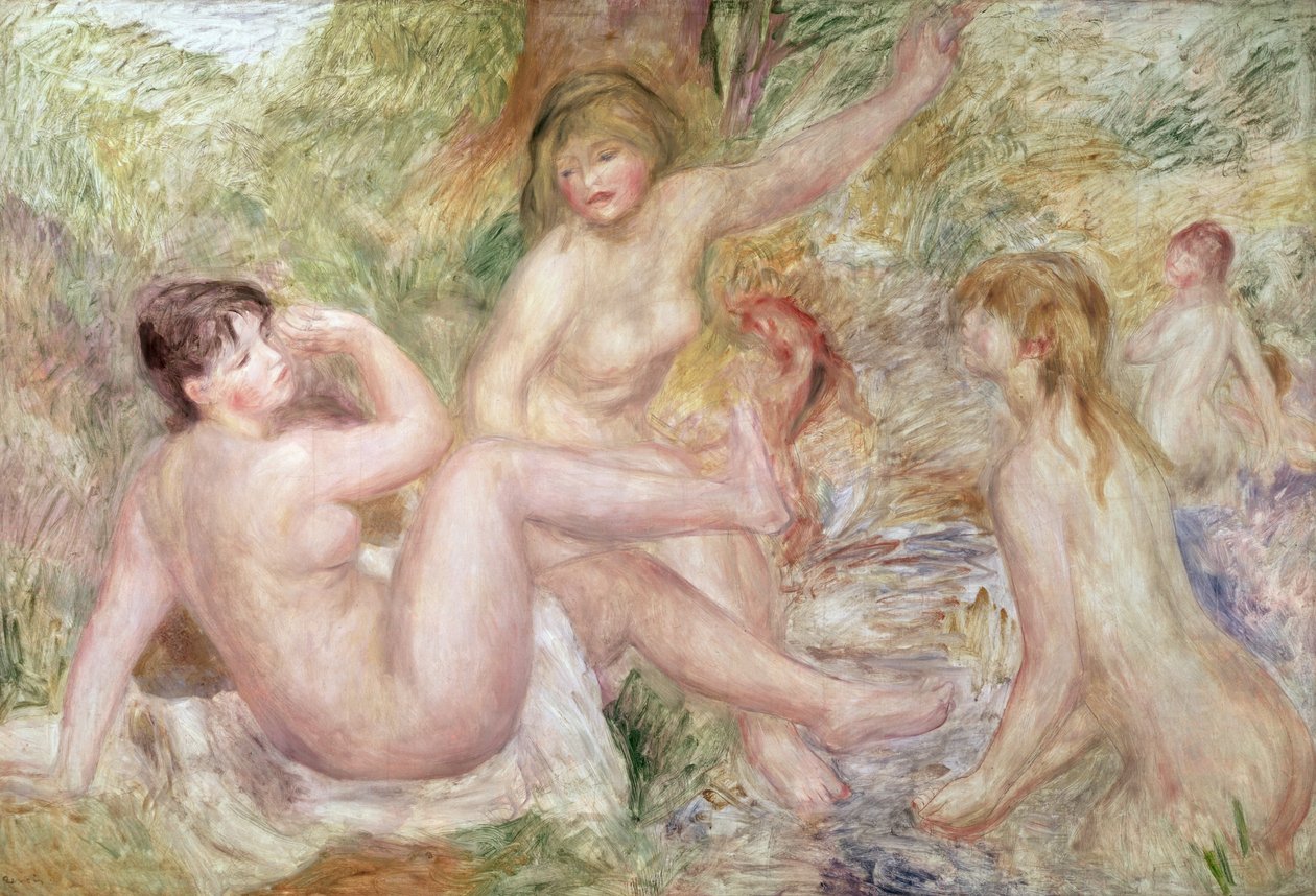 Studie voor de Grote Baadsters, 1885-1901 door Pierre Auguste Renoir